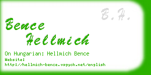 bence hellmich business card